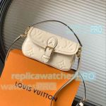 Replica L--V Cream Monogram Nano Diane Handbag 